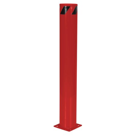 VESTIL STEEL PIPE SAFETY BOLLARD 48"X6.5" RED BOL-48-6.5-RED